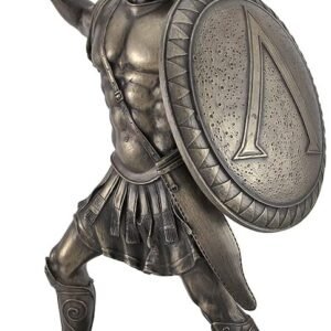 61yX46AdW9L._AC_SL1100 Magic Collection~Bronzed Spartan Warrior with Sword and Hoplite Shield Statue