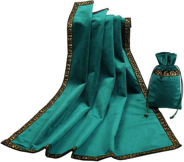 Altar Tarot Table Cloth Divination Wicca Velvet Cloth with Tarot Pouch Purple