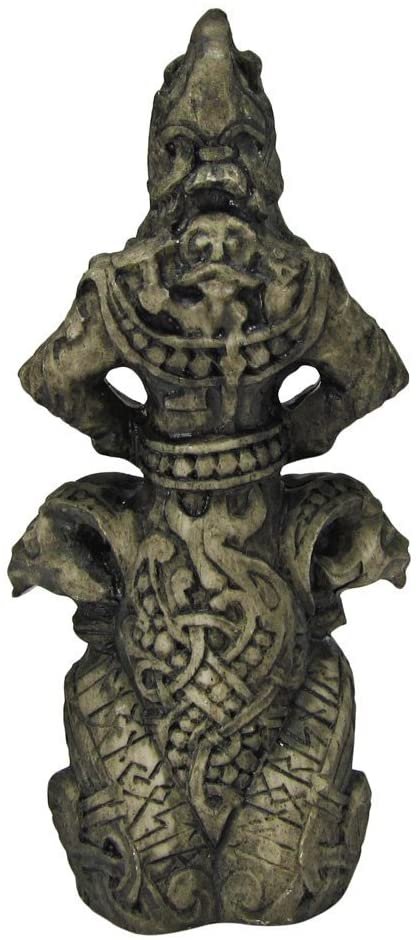 Magicun Altar~Dryad Design Norse God of Thunder Thor Figurine - Stone Finish