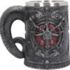 Dark Collection~B4648N9 Baphomet Tankard 16.5cm Mug Black, Resin w/Stainless Steel