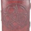 Wiccan Collection~Pentagram Leather Journal With Lock 20cm Brown