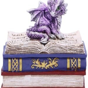 Nemesis Now U5014R0 Purple Dragonling Diaries Dragon Book Box, Polyresin, 11.3cm