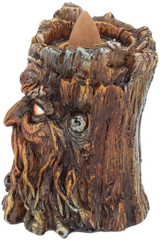 Light Collection~Aged Oak Backflow Incense Burner 11cm Brown