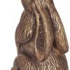 Spirit of Equinox Moon Gazing Hare Terracotta Garden Ornament - Bronze - 31 cm