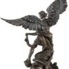Magic  Collection~Bronzed St. Michael Defeating Lucifer Statue 10 in.