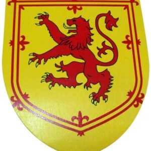 Mythology Collection~ Rampant Lion Shield 35cm Toy, Wood, Yellow, One Size