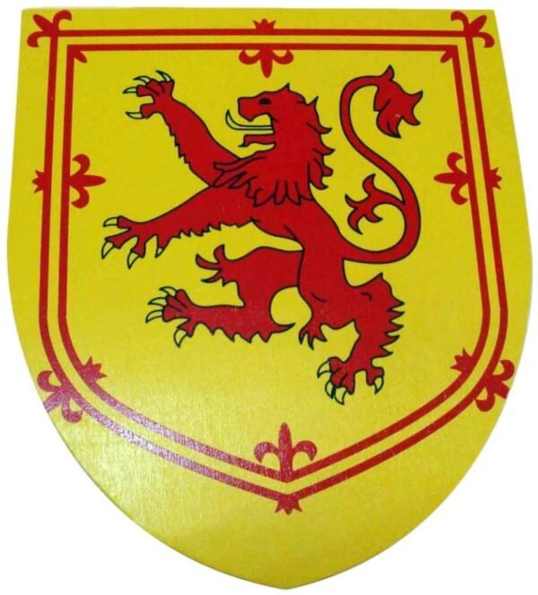 Mythology Collection~ Rampant Lion Shield 35cm Toy, Wood, Yellow, One Size