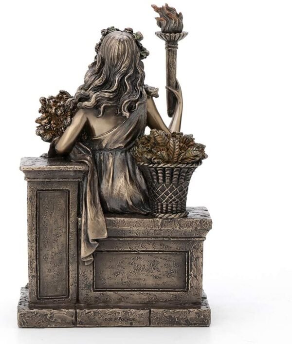 Magic  Collection~9 Inch Demeter Greek Roman Goddess of Agriculture Sitting Throne Antique Bronze Finish Statue