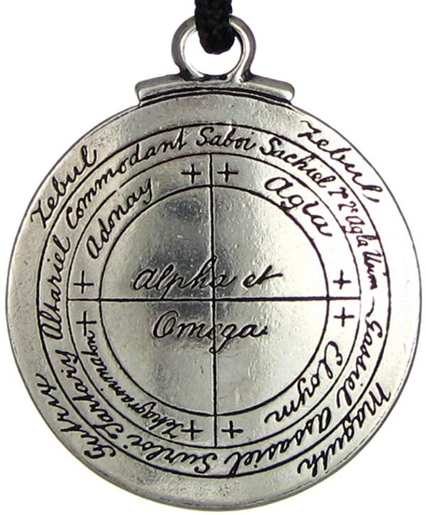 Soloman Pentant~Pewter Talisman for Good Luck Pendant - Key of Solomon - 1.25 Inch Diameter