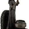 Magicun  Collection~Resin Statues Brigid Goddess of Hearth & Home Standing Holding Sacred Flame Statue 7 X 9.5 X 5.5 Inches Bronze