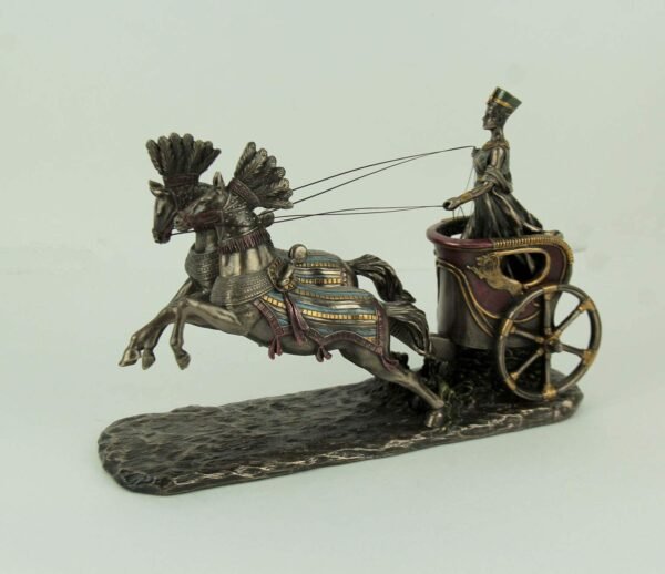Magic  Collection~Nefertiti Egyptian Queen Driving Horse Drawn Chariot Statue