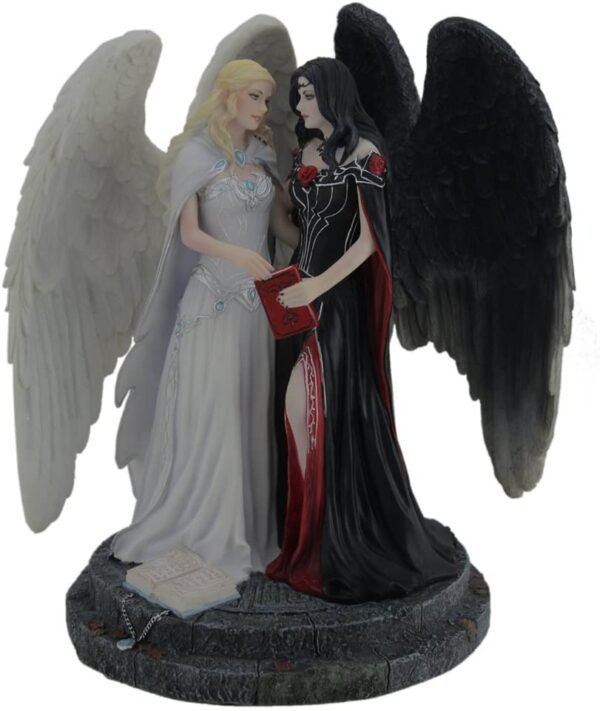 Magic  Collection~Resin Statues James Ryman Dark and Light Angel Fantasy Statue 8 X 9 X 6 Inches Bronze