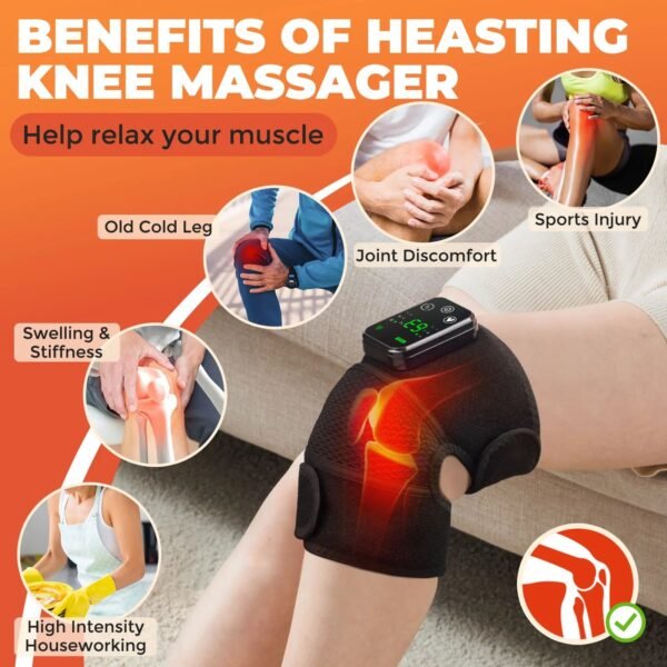 ThermaPulse: Electric Knee Massager with Heating, Vibration Massage, and Arthritis Relief