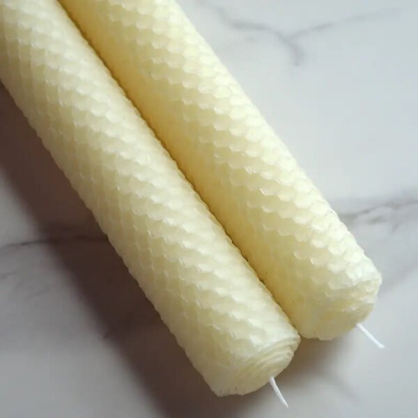 Artisan Hand-Rolled Beeswax Candlesticks