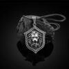 Punk Men's Wolf Head Lion Bear Fox Pure Tin Pendant Necklace Hip Hop Retro Animal Collar Chain Birthday Party Jewelry Gift
