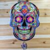 Sugar Skull Wind Spinner for Day of the Dead Outdoor Garden Yard Hanging Ornament Decoration