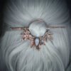 Vintage Moonstone Hair Sticks Gothic Skull Hair Chopsticks Retro Maple Hairpins Viking Hair Accessories for Women tiara 2023