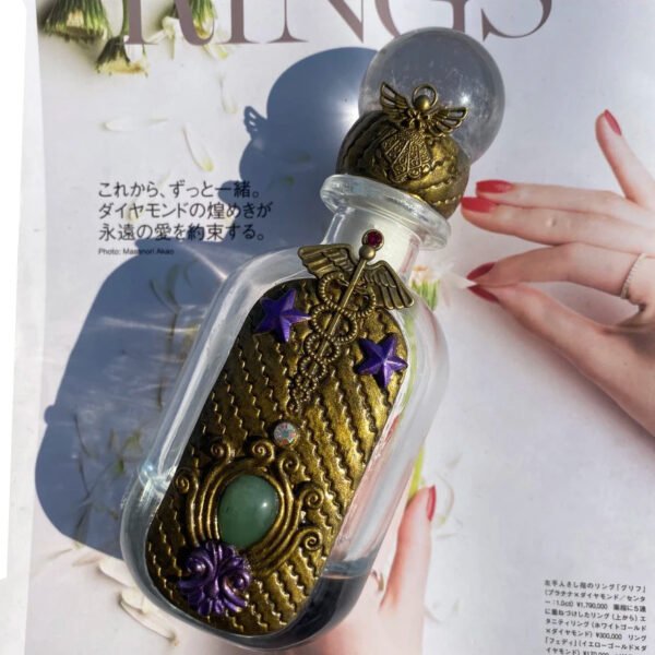 Natural Clear Quartz Crystal Sphere Lid Hot Selling Magic Glass Bottle Special Jewelry Gift For Decoration