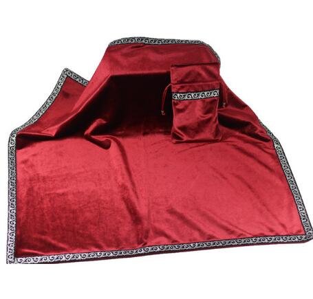 66x66cm Tarot Tablecloth With Bags  High Quality Flocking Fabric , Tarot Board Game Accessories By Hand