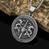 Retro Nordic Viking Celtic Knot Pendant Chain Trendy Stainless Steel Necklace Amulet