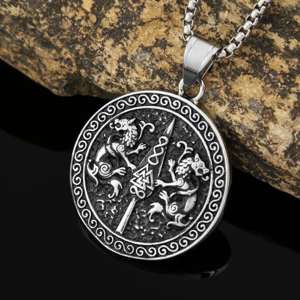 Retro Nordic Viking Celtic Knot Pendant Chain Trendy Stainless Steel Necklace Amulet