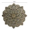 Wooden Carved LED Mandala Lotus Lamp – Wall Hanging Night Light for Yoga Room & Bedroom | Home Decor Art Statue