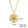 Men's Vintage Pentagram Baphomet GOAT Sigil Pendant Necklace Wiccan Jewelry Gift