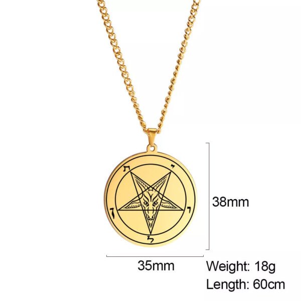 Men's Vintage Pentagram Baphomet GOAT Sigil Pendant Necklace Wiccan Jewelry Gift