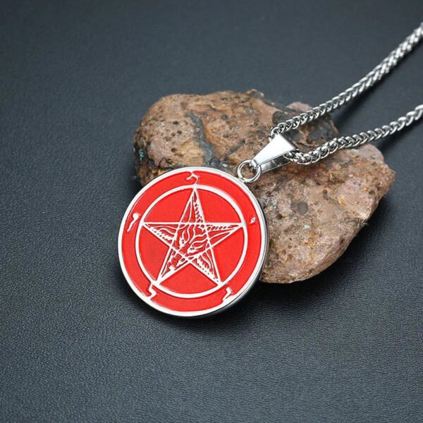 Sigil of Lucifer David Star Pendants Stainless Steel Pagan Occult Male Jewelry
