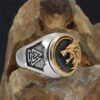 FENRIR RING Wolf Ring,Nordic Viking Wolf Head Wolf Paw Ring for Men,Gothic Howling Wolf Head Wolf Claw Ring Hip Hop Wolf Animal Ring for Boys Punk Celtic Wolf Jewelry