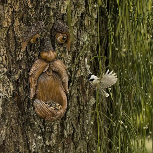 Tree Bird Feeder Garden Unique Decoration Outdoor and Indoor Resin Crafts Decoration