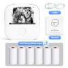 Portable Mini Thermal Printer T02 Mini Pocket Label Printer DIY Self-Adhesive Sticker Label Machine Various Label Paper