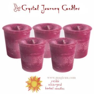 Magic Candle~Set of 5 "Wisdom" Herbal Magic Reiki Charged Essential Oils Votive Candles