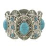 Gypsy Tribal Tibetan Bracelet for Women Boho Vintage Silver Men's Turquoise Elastic Bangles Afghan Turkish Ethnic Indian Jewelry