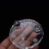 7 Star Array Plate Asian Clear Polished Quartz Crystal Healing Ball Sphere Stand Decorate 3.1''