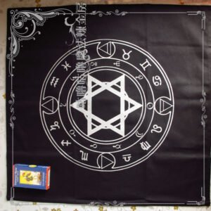 70X70CM-black-Magic-array-tarot-cards-tablecloth-board-game-tarots-blanket-Accessories-Six-star 70X70CM black Magic array tarot cards tablecloth board game tarots blanket Accessories Six-star Tarot &Divination
