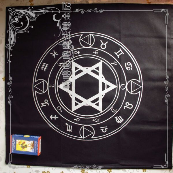70X70CM black Magic array tarot cards tablecloth board game tarots blanket Accessories Six-star Tarot &Divination