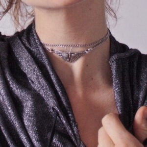 Necklace - Butterfly Necklace,Moth Necklace Gold Butterfly Choker Necklace Pagan