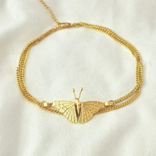 Necklace - Butterfly Necklace,Moth Necklace Gold Butterfly Choker Necklace Pagan