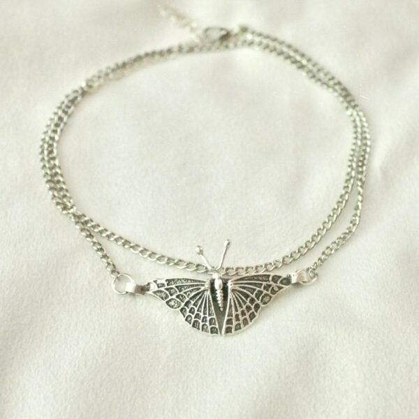 Necklace - Butterfly Necklace,Moth Necklace Gold Butterfly Choker Necklace Pagan