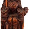 Magicun Altar~Dryad Design Seated Norse God Odin Statue Wood Finish