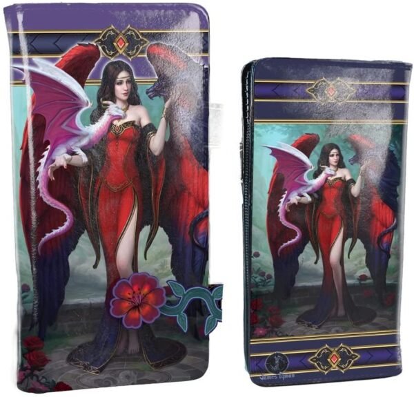 Artist Collections~ Dragon Mistress James Ryman Embossed Purse 18.5cm Red, PU