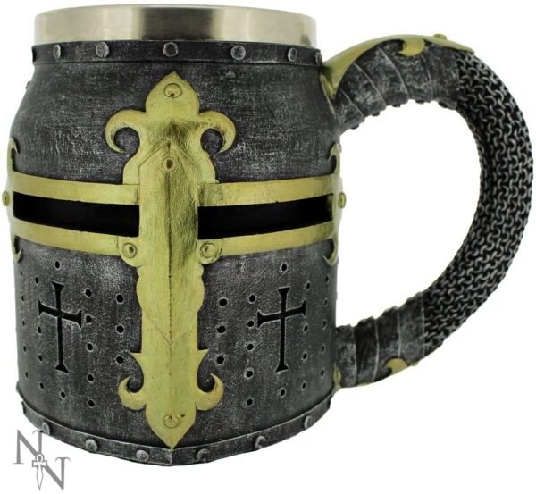Mythology Collection~ Crusader Tankard Mug 16cm Grey