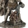 Magic  Collection~9 Inch Saint Florian Patron Saint of Firefighters Antique Bronze Finish Christian Holy Roman Greek Statue
