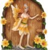 Home Decor~Spirit of Equinox Colourful Miniature Fairy Door Sparkly Glitter Home and Garden Figurine Ornament (Violet)