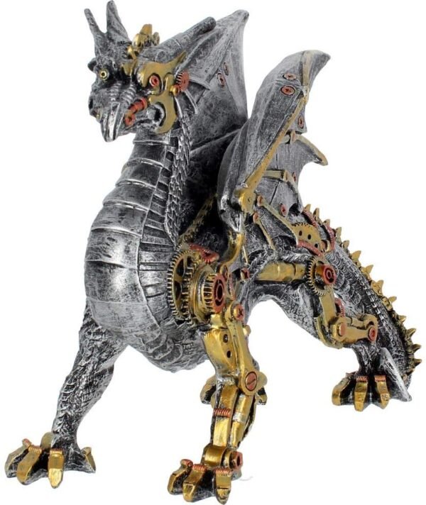 Steampunk Collection~Dracus Machina Figurine 29cm Silver