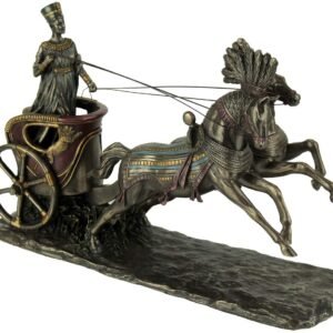 Magic  Collection~Nefertiti Egyptian Queen Driving Horse Drawn Chariot Statue