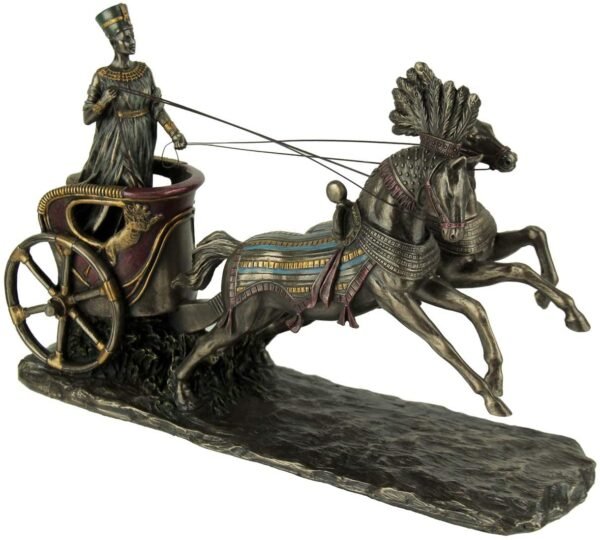 Magic  Collection~Nefertiti Egyptian Queen Driving Horse Drawn Chariot Statue