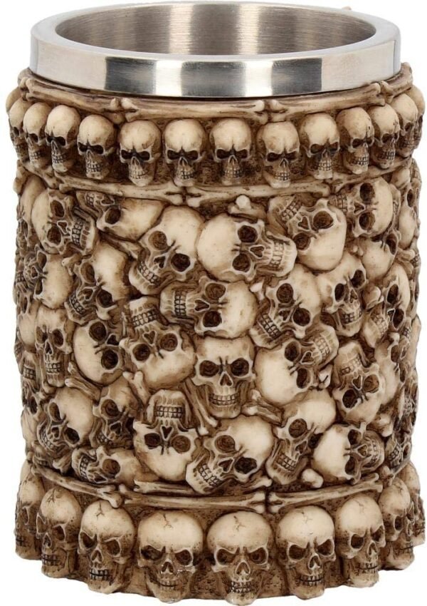 Dark Collection~Skull Pit Tankard Mug 16.2cm Ivory