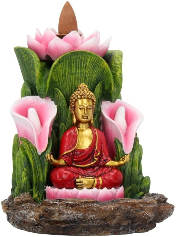 Magicun N.Giftware~Green Enlightened Sanctuary Incense Burner 17cm, 14cm